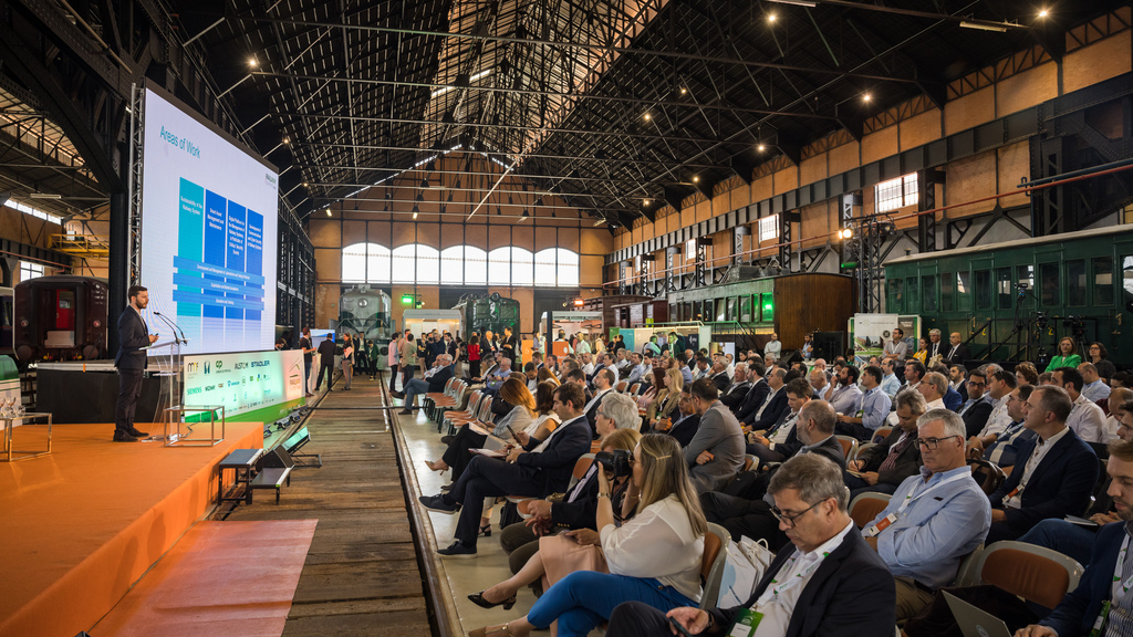 Auditório cheio no Portugal Railway Summit 2023